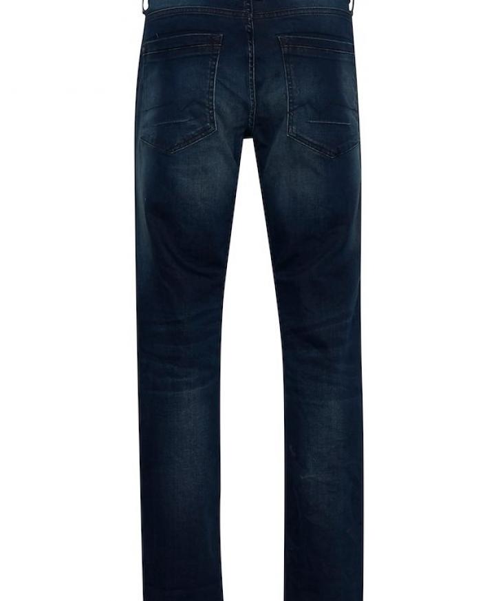 Blå jeans med rakt ben bak