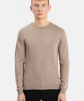 Merinoull pullover i Khaki melange 99,95€
