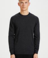 Merinoull pullover i grey melange 99,95€